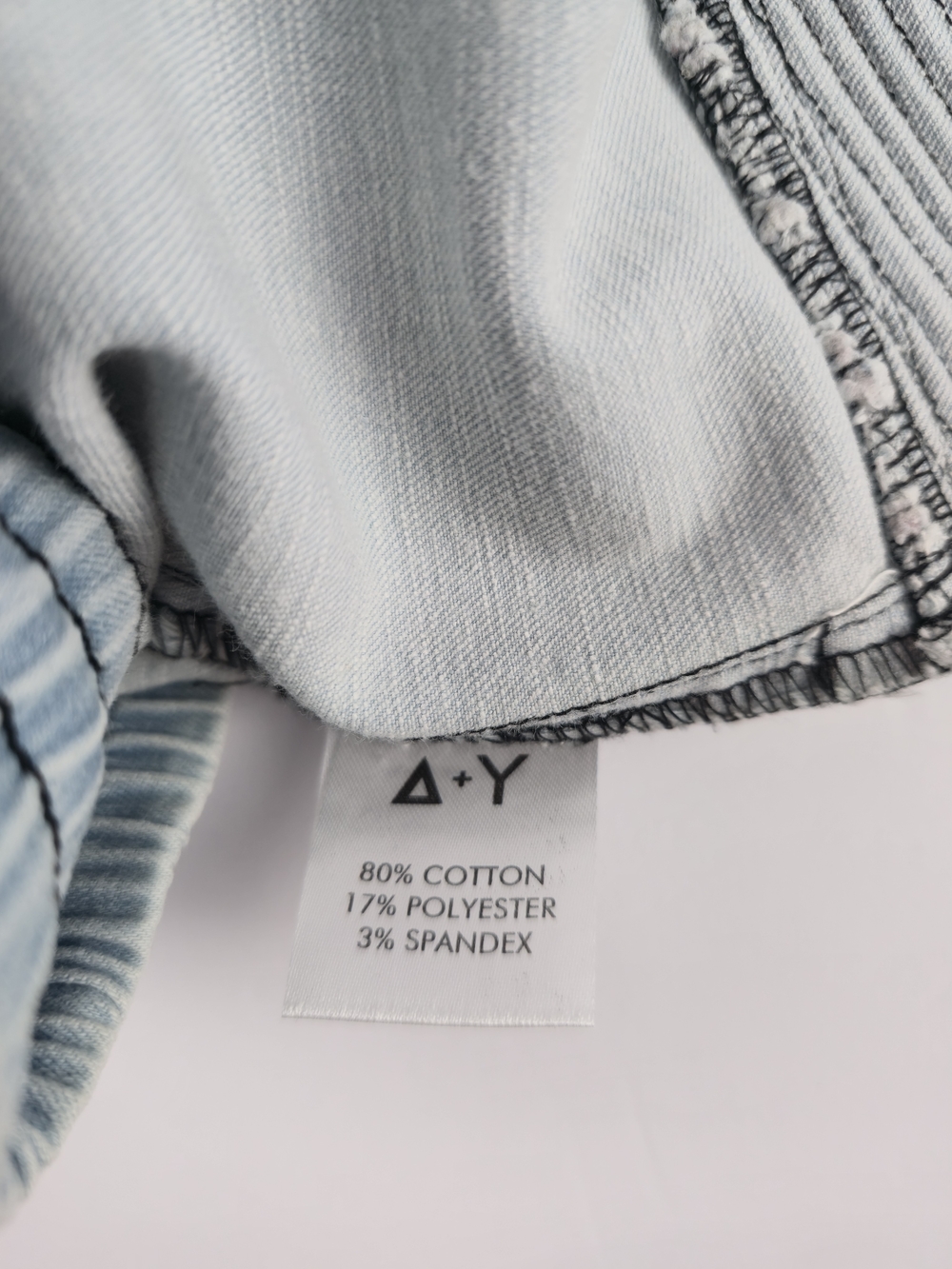 Adam + YVE, Kids Light Wash Biker Jean Pants with Drawstring, 6-12M - Picture 7 of 10